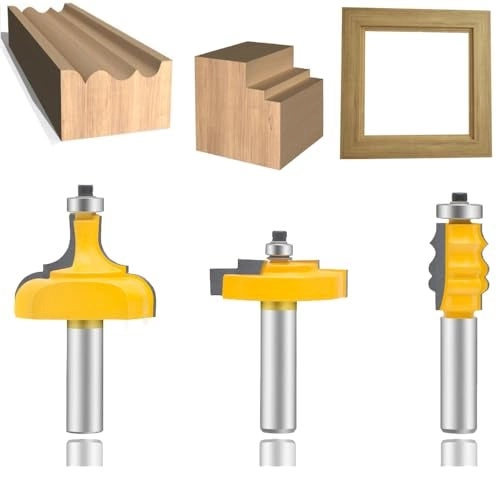 LEATBUY-TECH Architectural Molding Router Bit Set - 1/2 Inch 10 PCS