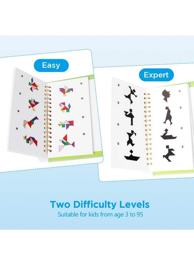 Travel Tangram Puzzle - 2 Sets Magnetic Plate 368 Solution