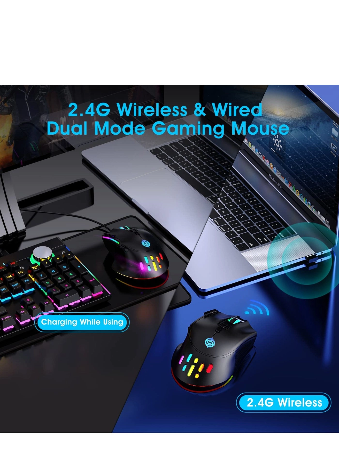 Wireless Gaming Mouse - Bluetooth 2.4G