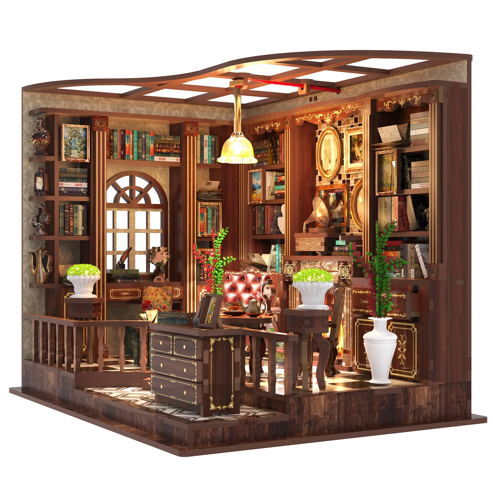 Aolso Miniature Dollhouse - Study Left Bank + Miniature Dollhouse - Country Coffee