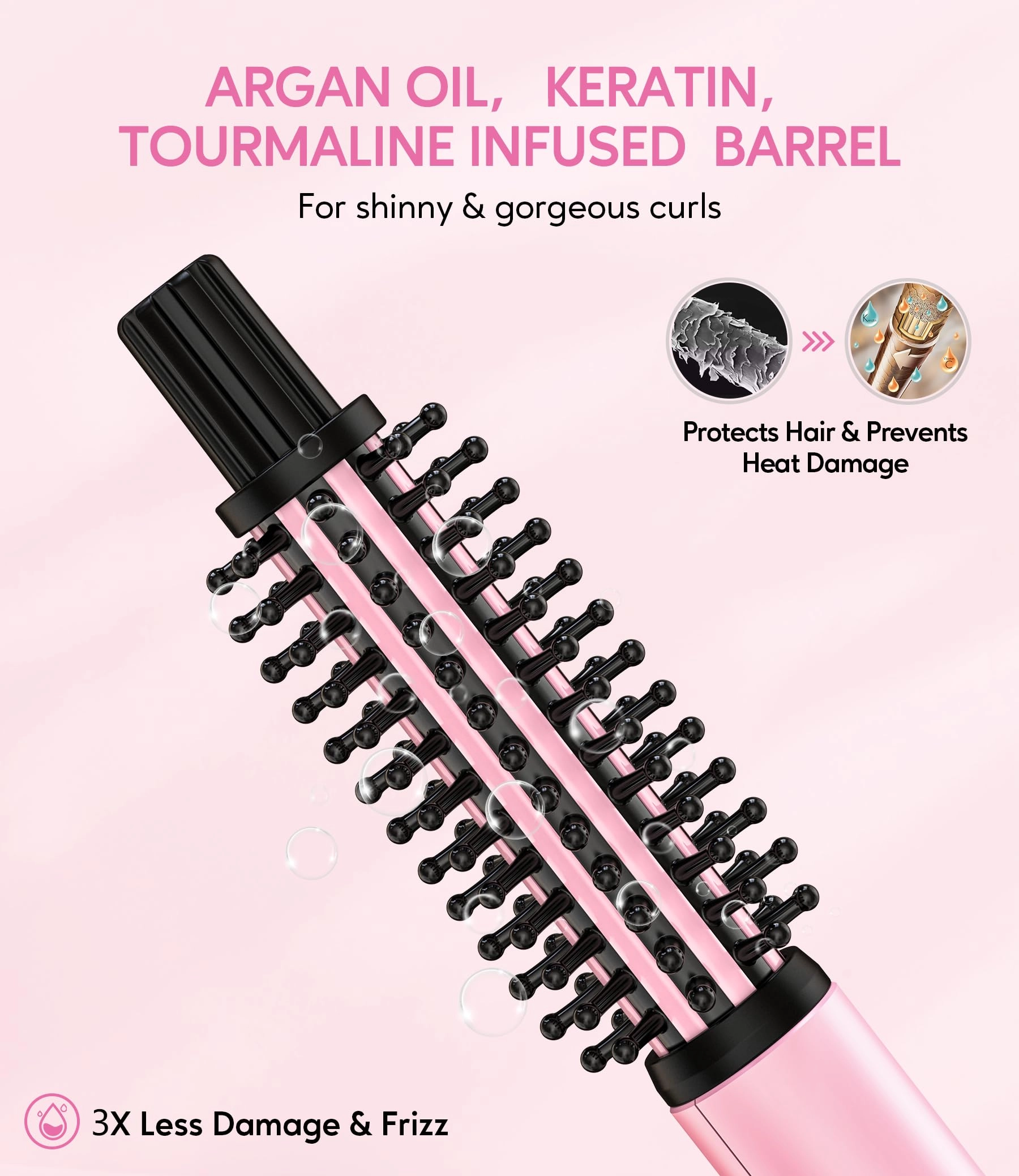 Mini Thermal Brush - 1 inch 3 Temperature Adjustable Dual Voltage