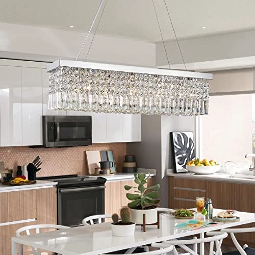 Modern Crystal Chandelier - Dimmable