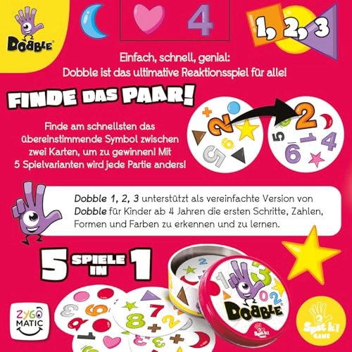 Dobble 1, 2, 3 - 55 cards German 3 years and up