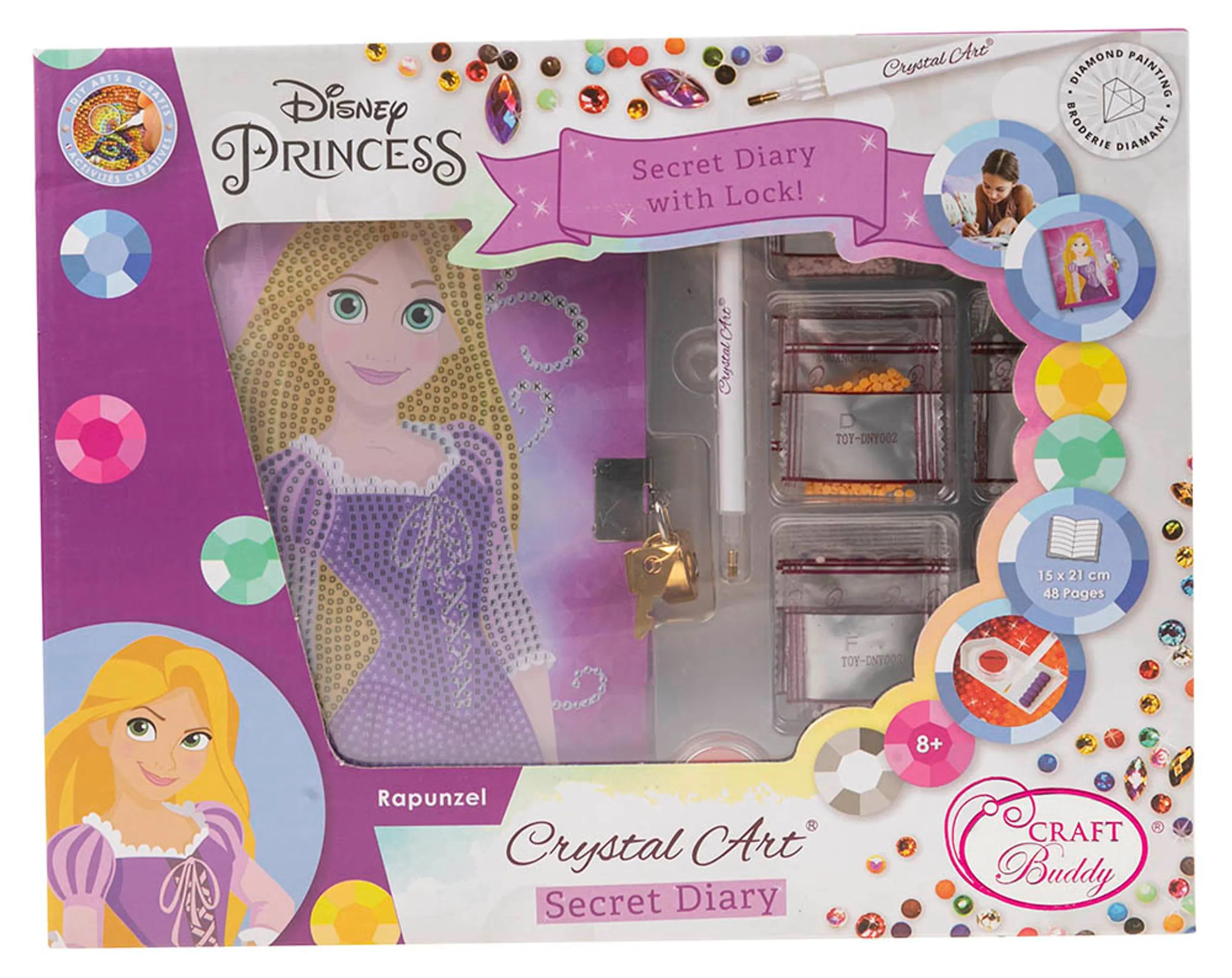 CRAFT Buddy Crystal Art Secret Diary - Rapunzel