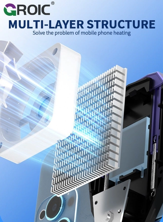 Phone Cooler - 3 Cooling Modes RGB Lights