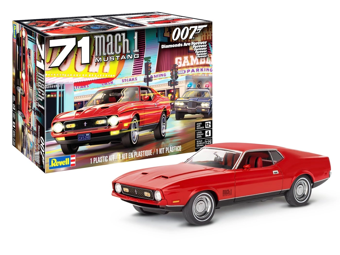 James Bond 71 Ford Mustang Mach 1 429 Model Kit (14555) - 1:25