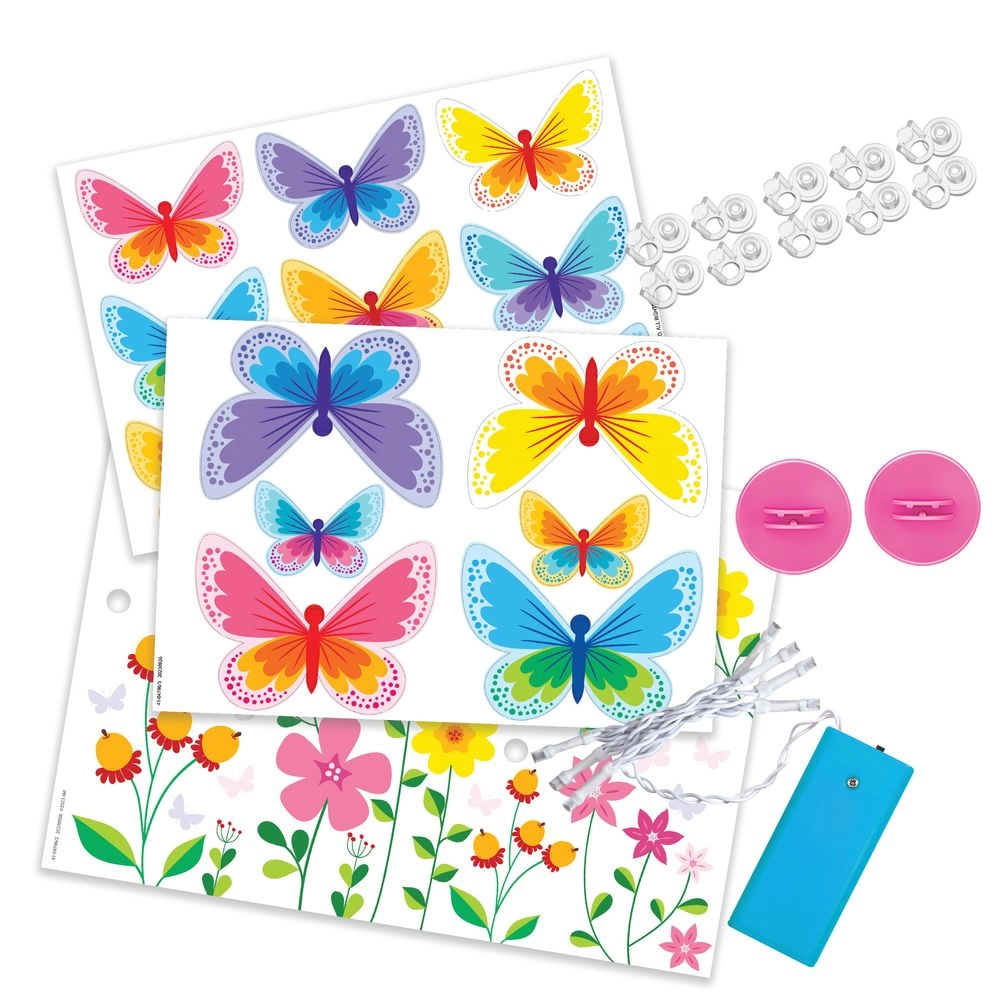 KidzMaker 3D Glow Butterfly Canvas Craft Kit