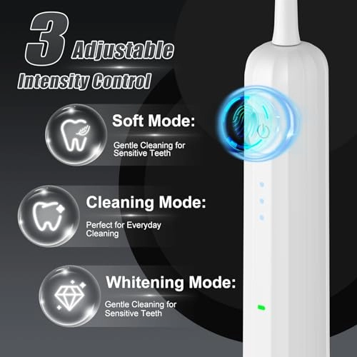 Sonic Electric Toothbrush - 60,000 VPM 73° Oscillation 50+ Days Battery Life