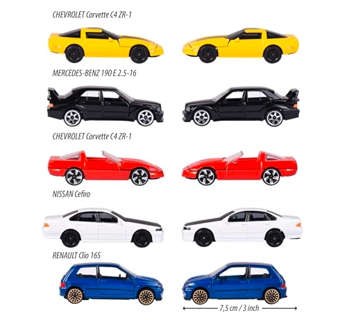 Chevrolet Corvette C4 ZR-1 1:43 + Mercedes-Benz 190 E 2.5-16 1:43 + Nissan Cefiro A31 1:43 + Renault Clio 16S 1:43