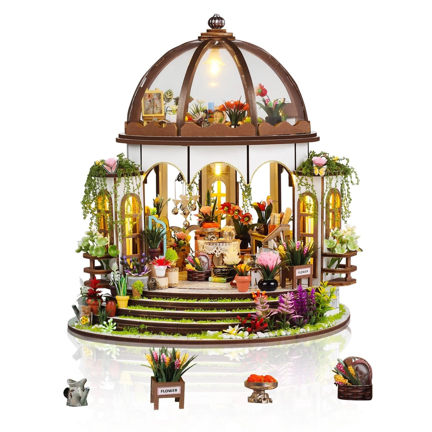 Miniature Dollhouse Kit - Castle Flower House