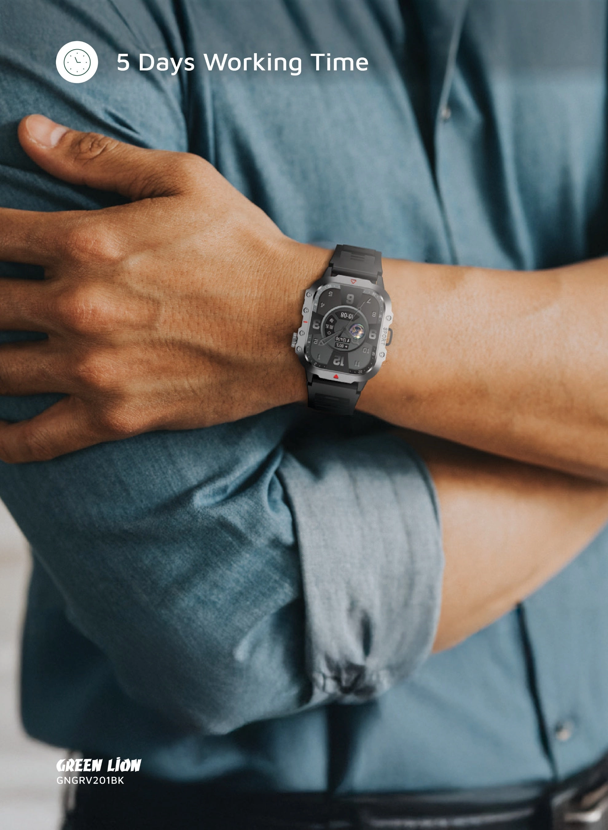 Gravix Smart Watch Zinc Alloy + ABS