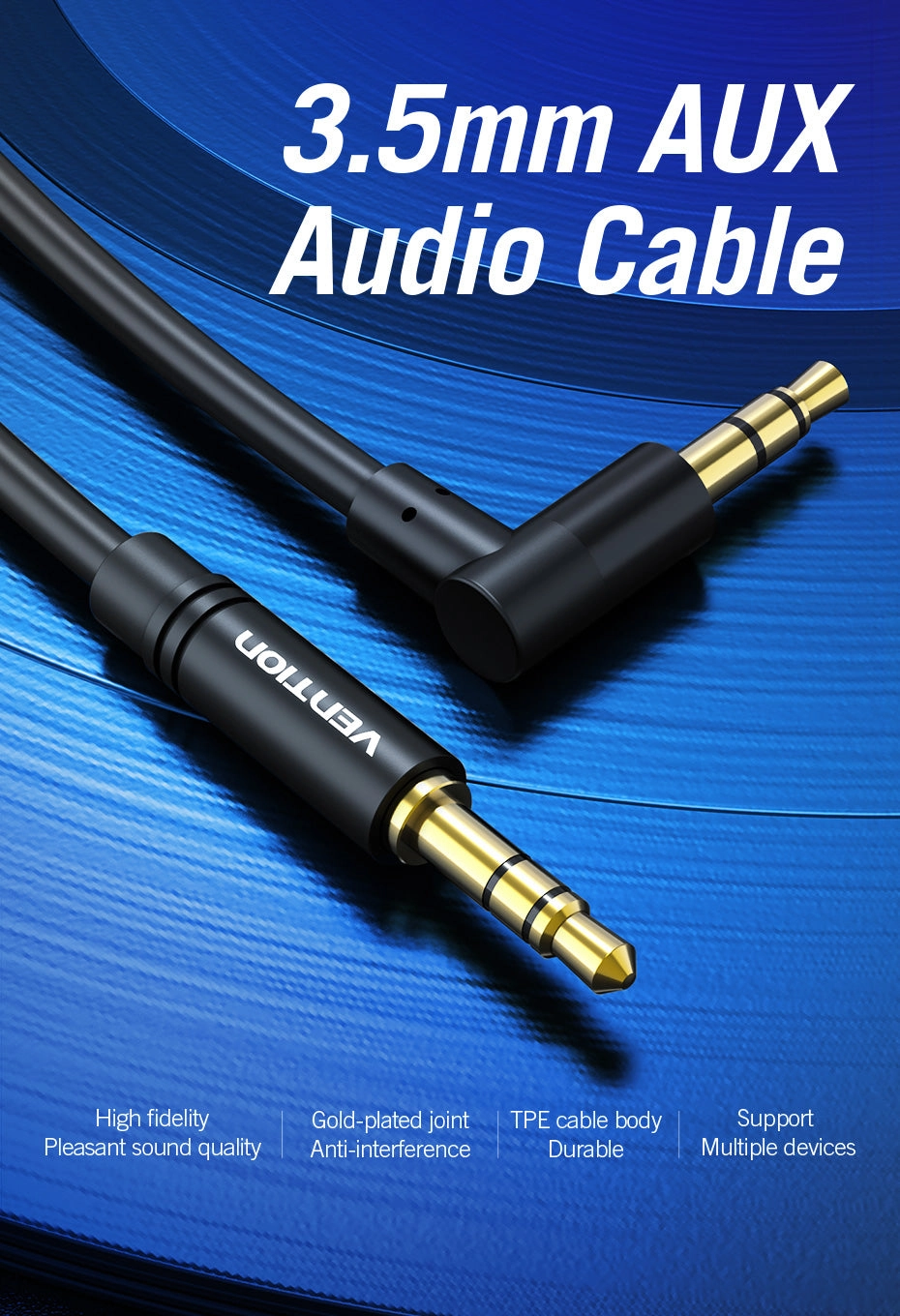 3.5mm Male to Male Audio Cable - 1 m