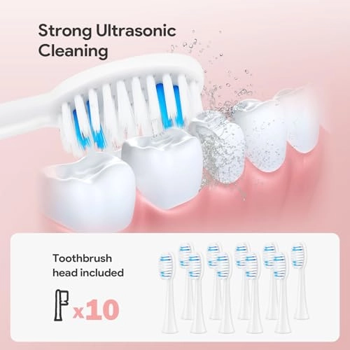 Sonic Electric Toothbrush - 42,000 VPM 2 Minute Timer 5 Modes Pack