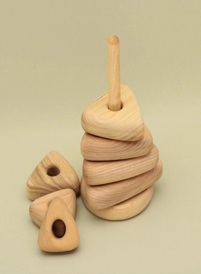 Natural Wooden Stacking Ring Montessori-Inspired