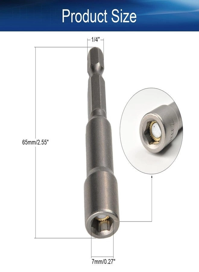Nut Setter Driver Drill Bit - 2 Pcs 7mm