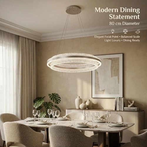 Single Ring LED Chandelier - 3000K-6000K Dimmable