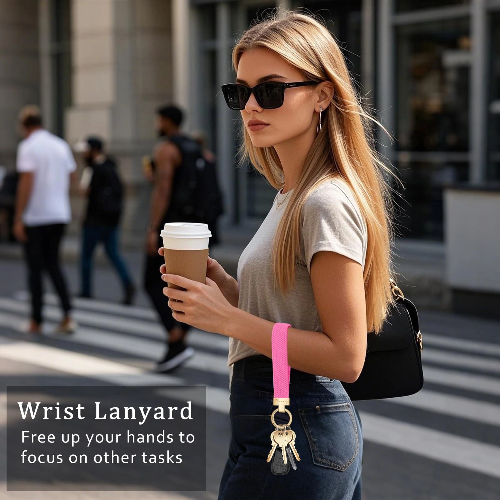 Elastic Wristlet Keychain - Fun