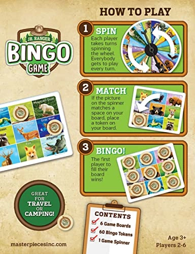 Jr. Ranger Bingo - English Age 3+