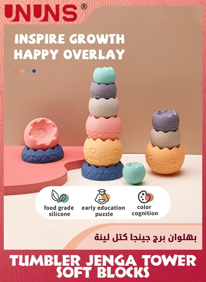 Soft Stacking Building Blocks - Multicolour 6 pcs