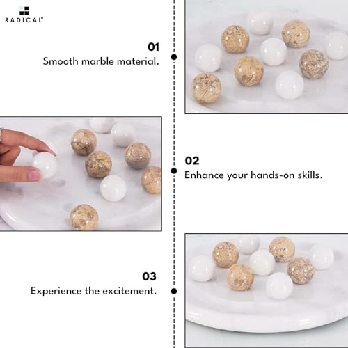 tic_tac_toe - Marble Handmade Red and Coral