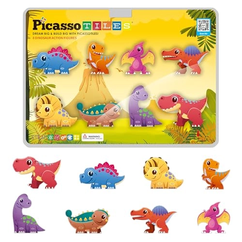 Dinosaur Magnetized Action Figures - 8pcs