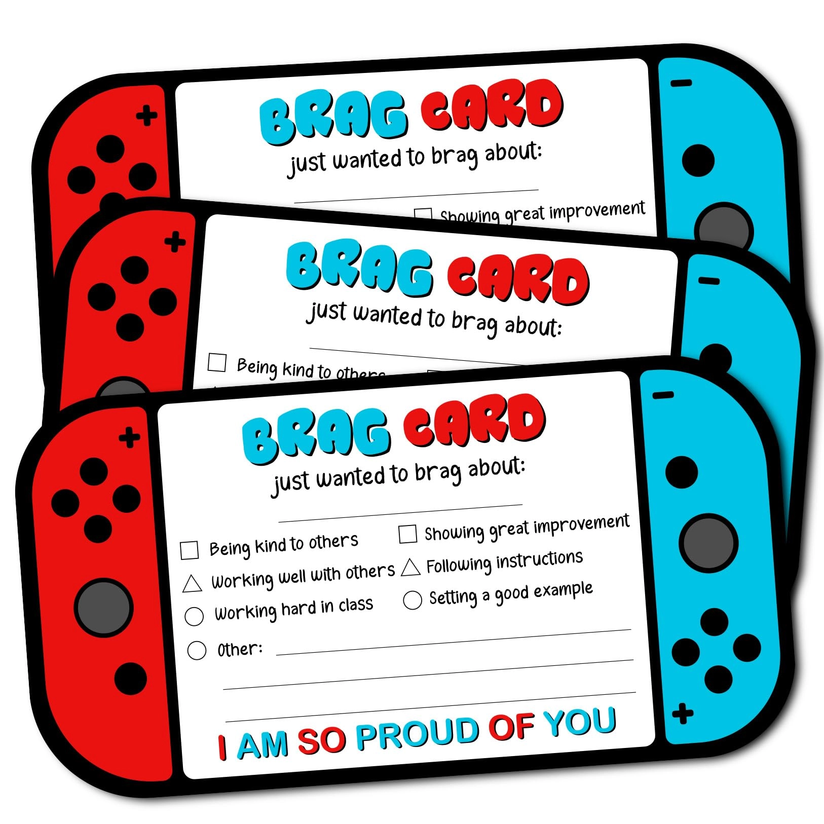 LOVEDMORE Video Game Theme Positive Brag Card