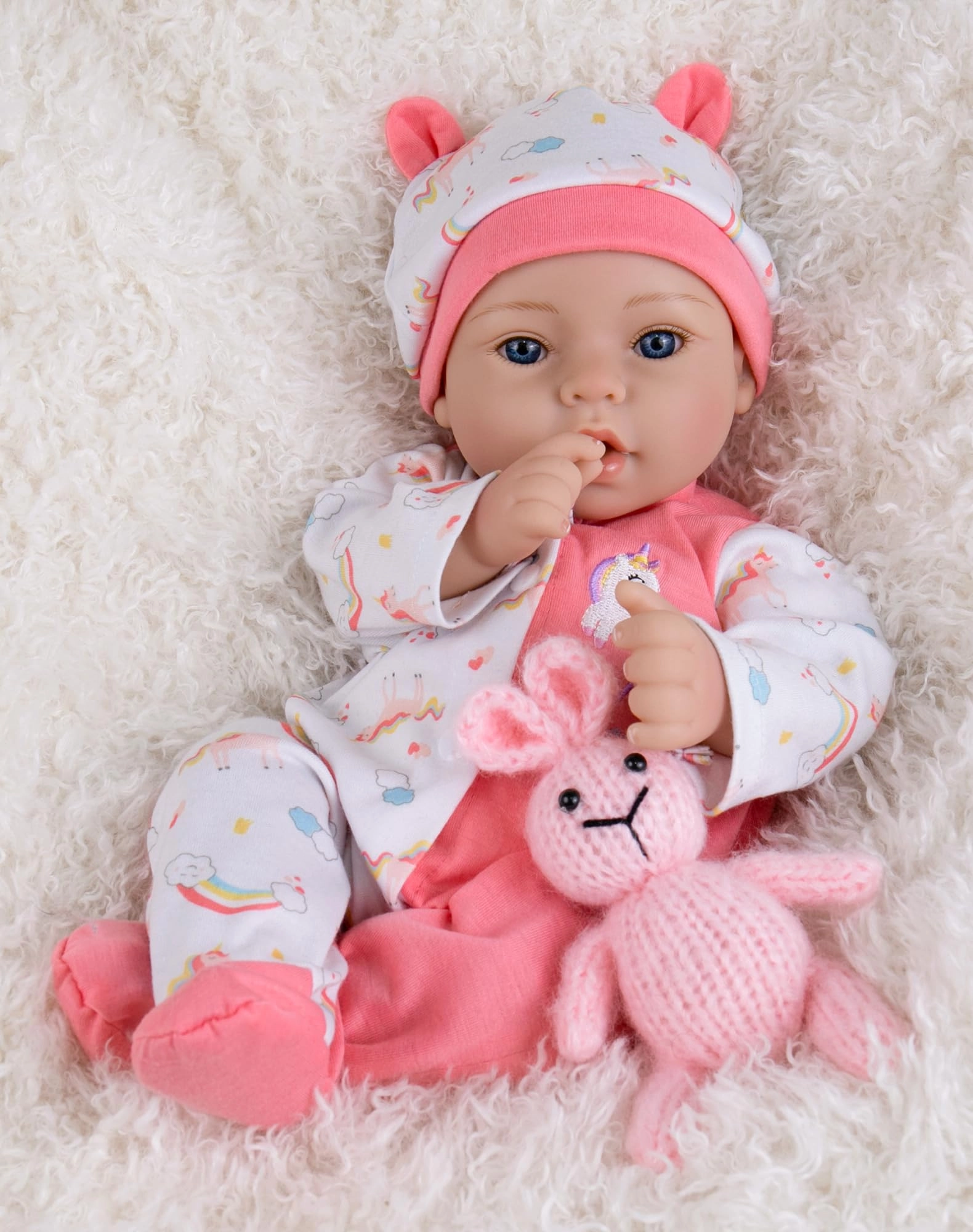 Reborn Baby Doll - 18 inch Newborn Girl Pink Outfit Ages 3+