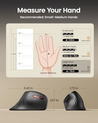 EM11 NL Ergonomic Vertical Mouse - Wireless