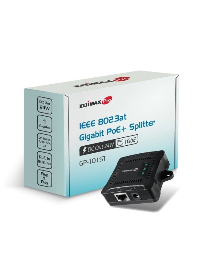 Edimax GP-101ST - 5V/2A 9V/2A 12V/2A RJ45 10/100/1000 Base-T Gigabit IEEE 802.3at 802.3af