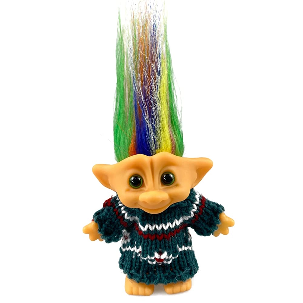 Lucky Troll Doll - 7.5in Wool Black