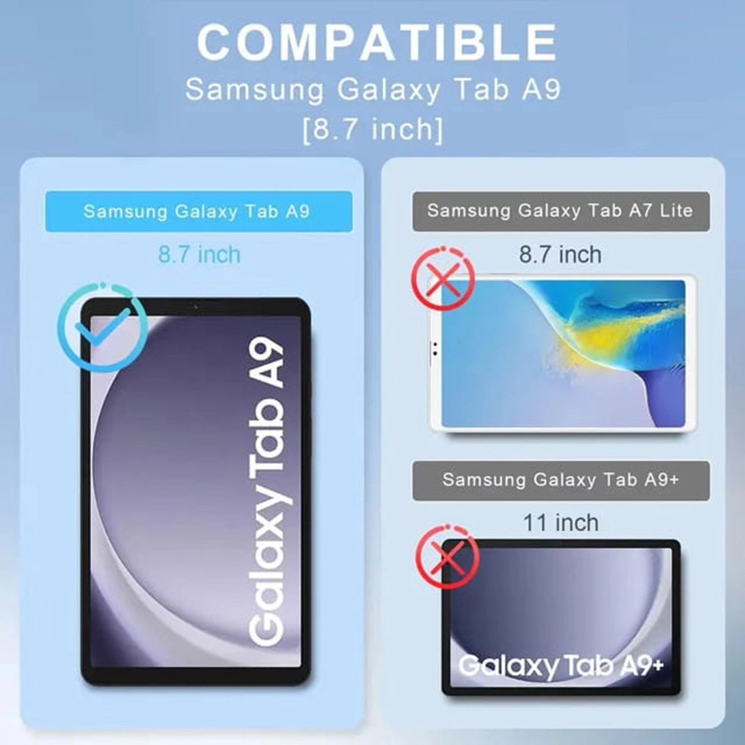 Clear Screen Protector for Samsung Galaxy A9 8.9Inch