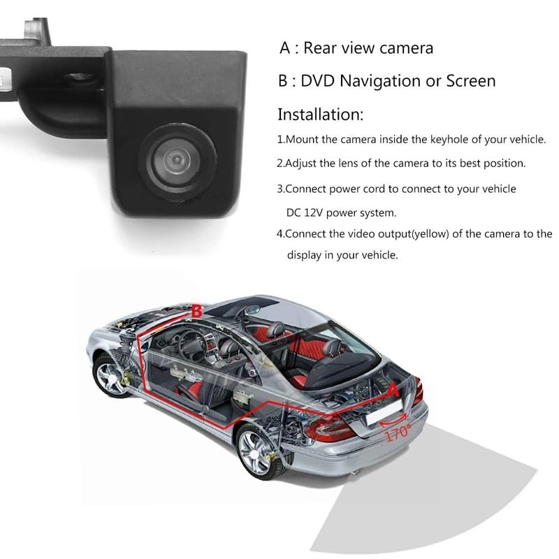 CCD Reverse rear view Camera - 728 x 512