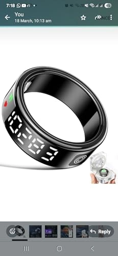 RQ8 - Health Monitoring Digital Display Black Ceramic Band