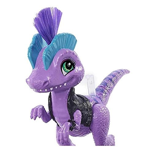 Rebel Tot Doll - 3.5 Inch Curly Purple Hair Dinosaur