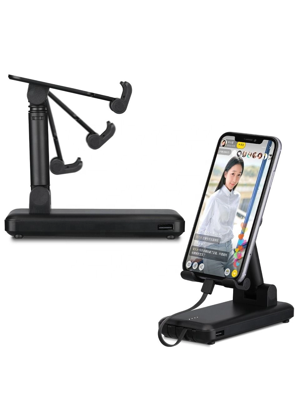 Contex Dual Charge Interface Phone Stand with Power Bank - 10000 Watt-hour