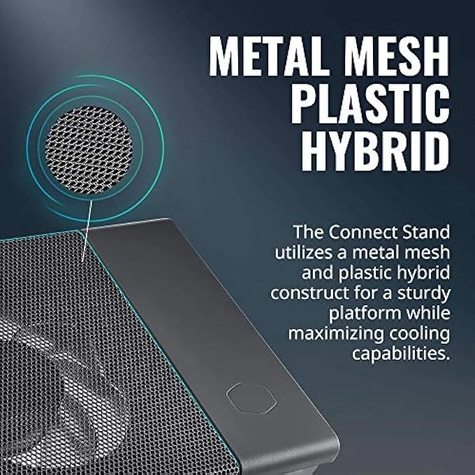 NOTEPAL CONNECT STAND + NETWORK DEVICES COOLING SOLUTION + METAL MESH + SICKLEFLOW 120 REVERSE EDITION FAN + USB CONNECTIVITY