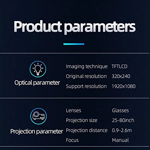 Home Cinema Movie Video Projector - 500 Lumen 1920*1080P