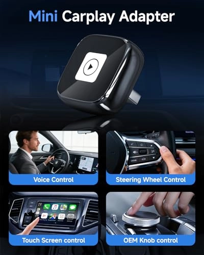 Wireless Car Play Adapter - Apple CarPlay Android Auto Plug & Play