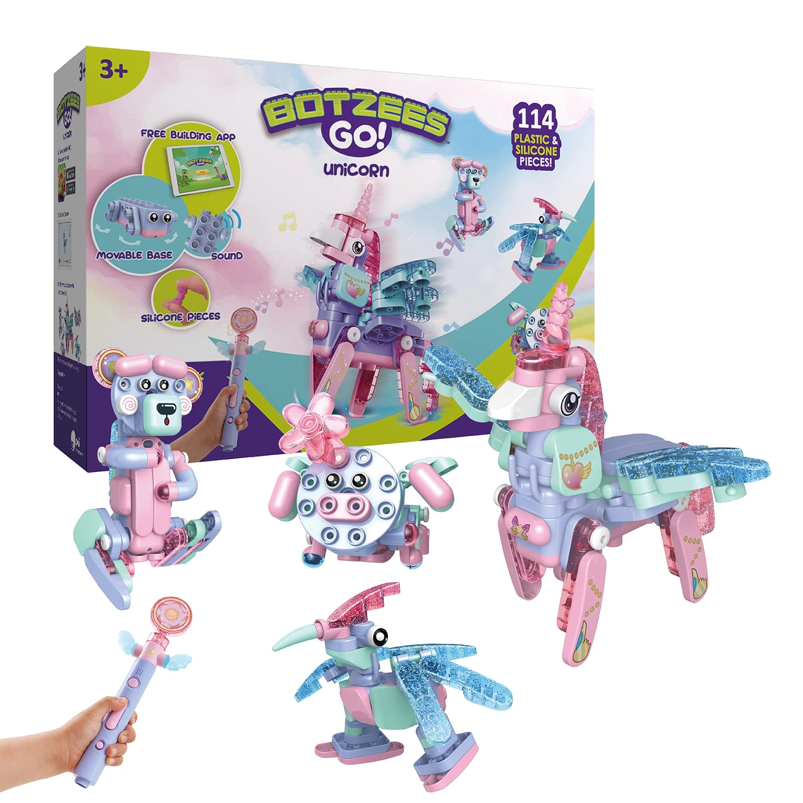 pai technology BOTZEES GO! Unicorn - 114 Piece Set Remote Control