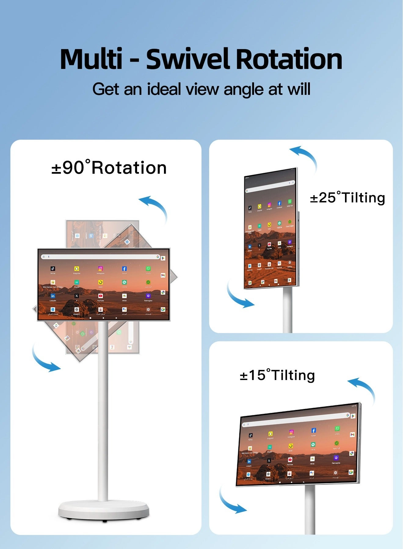 Portable Smart TV - 1080P 21.5 Inch
