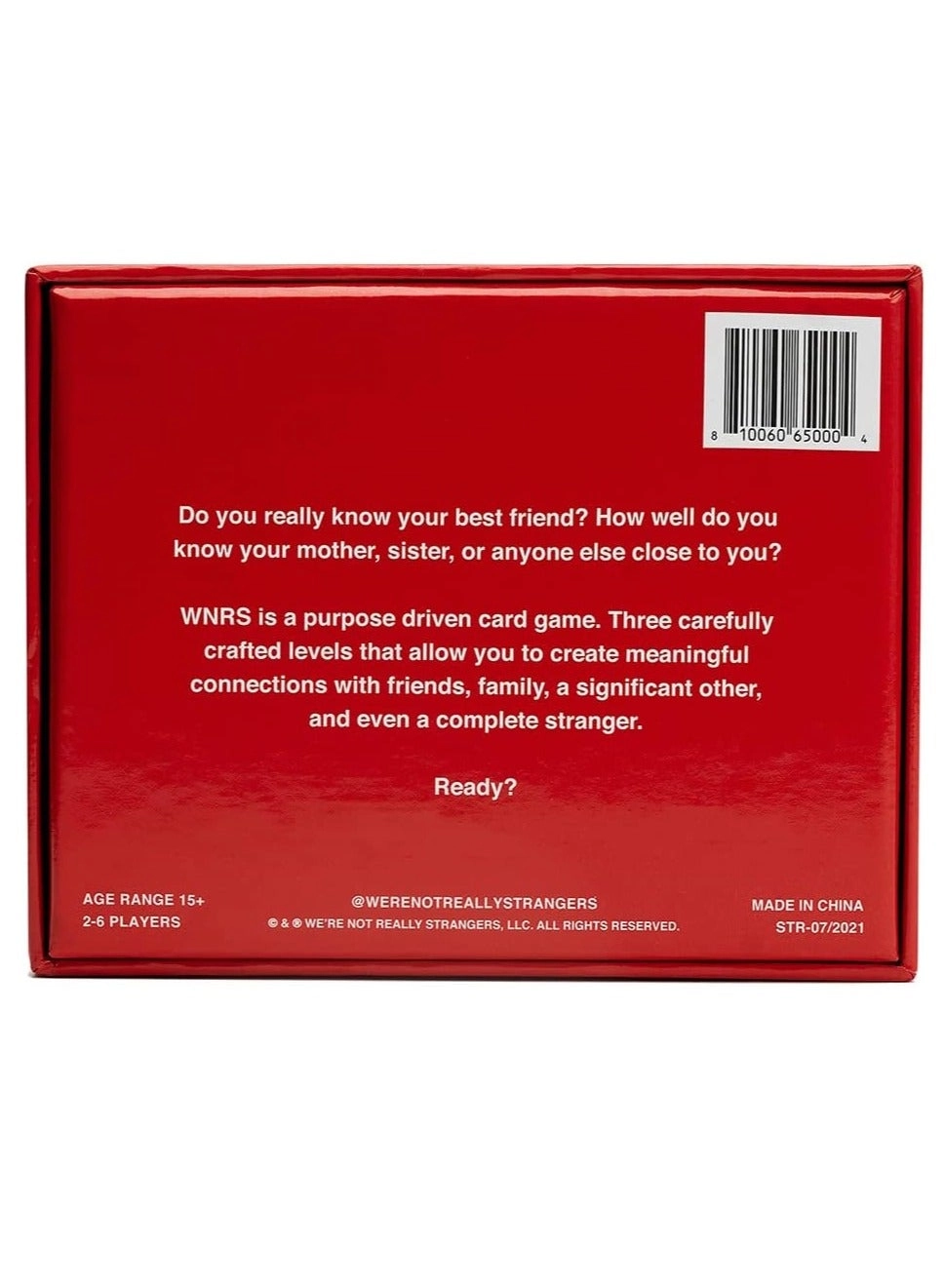 WE'RE NOT REALLY STRANGERS - Card Game