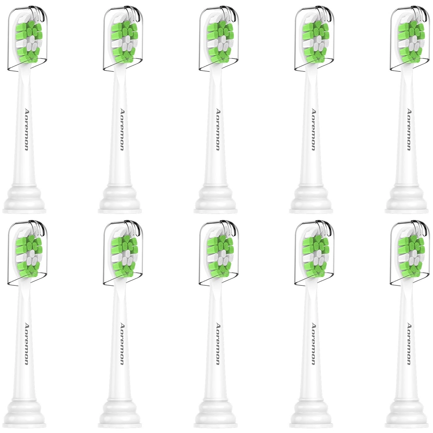 Replacement Brush Heads for Philips Sonicare - 10 Pack Blue and White