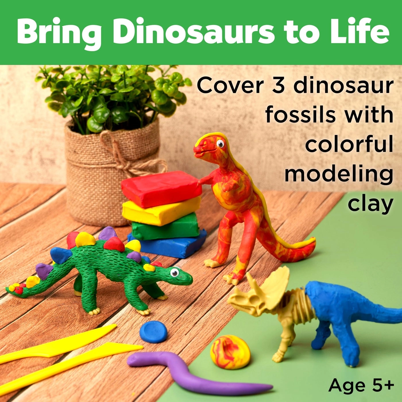 Create with Clay Dinosaurs - 5+ years