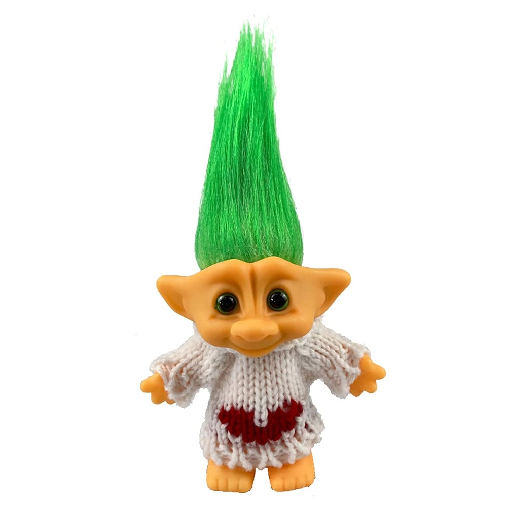 Yintlilocn Lucky Troll Doll - 7.5in Wool Black