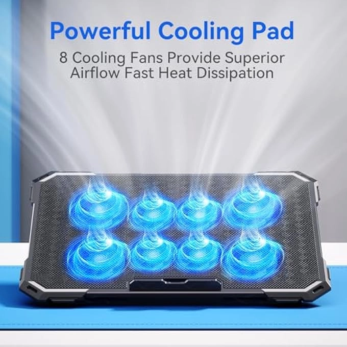 LAPTOP COOLING PAD - 8 COOLING FANS 13-15.6 INCH