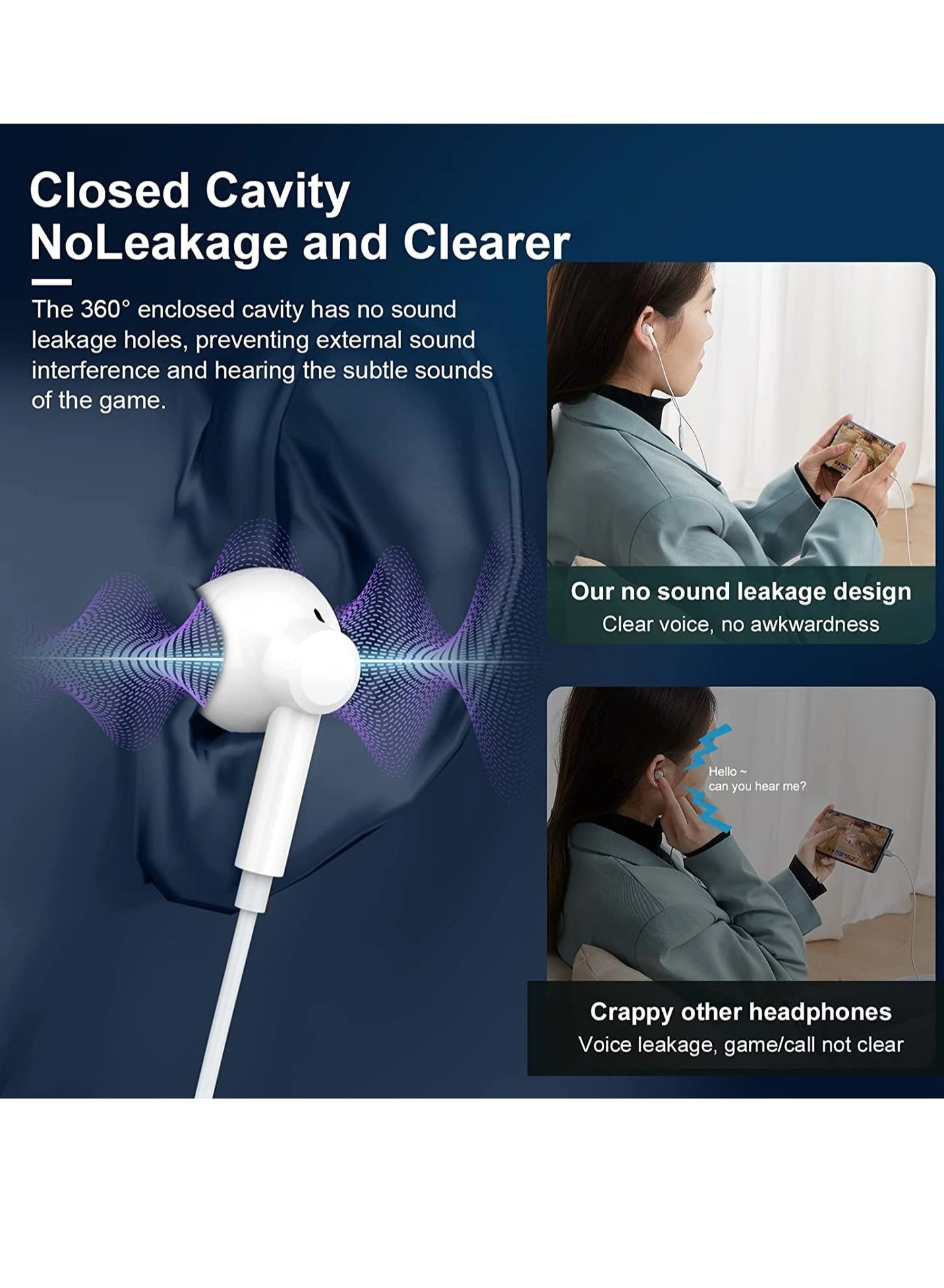 iPhone Headphones Wired Earbud