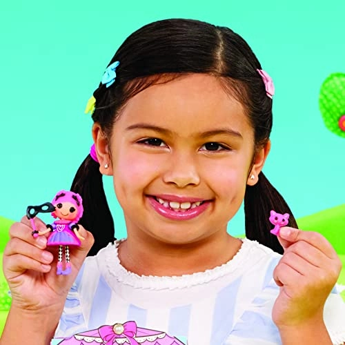 Confetti Carnivale Mini Doll - 3" Pink Hair Pet Cat