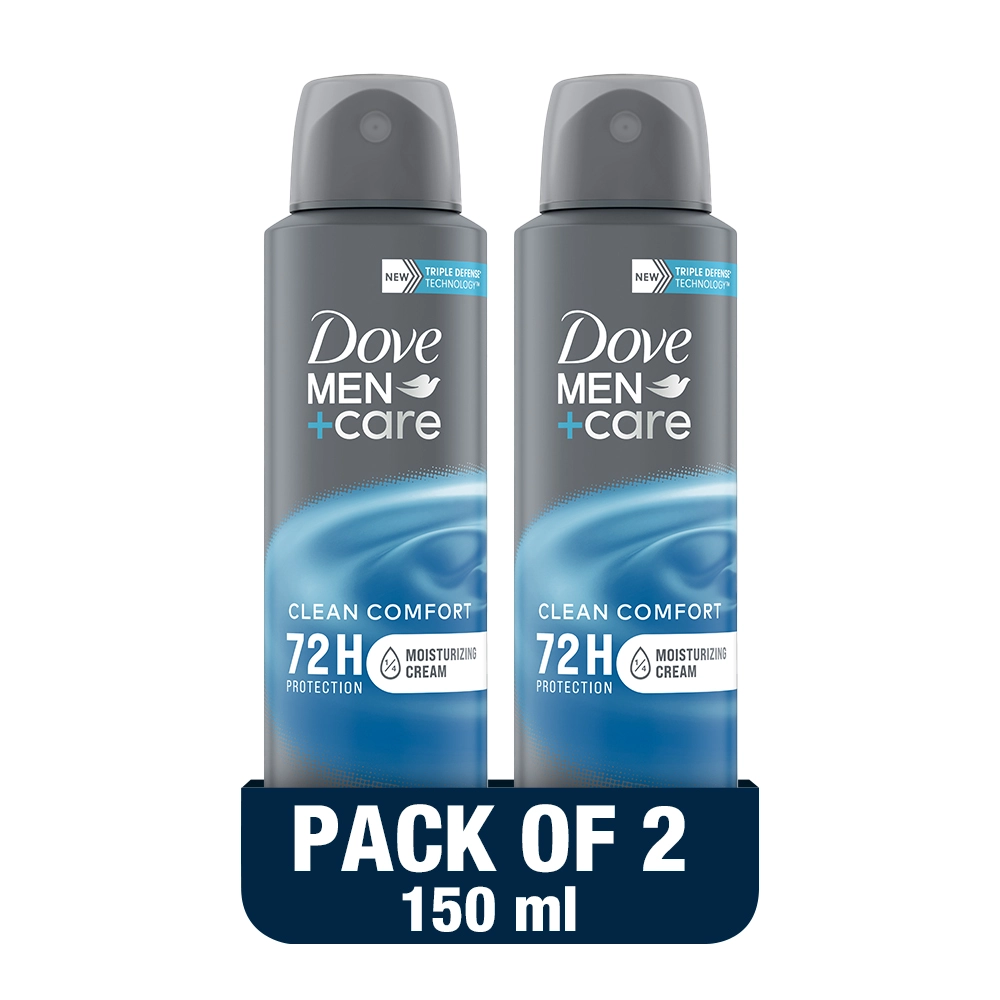 Dove Men+Care Clean Comfort Deo Spray - 2 x 150ml