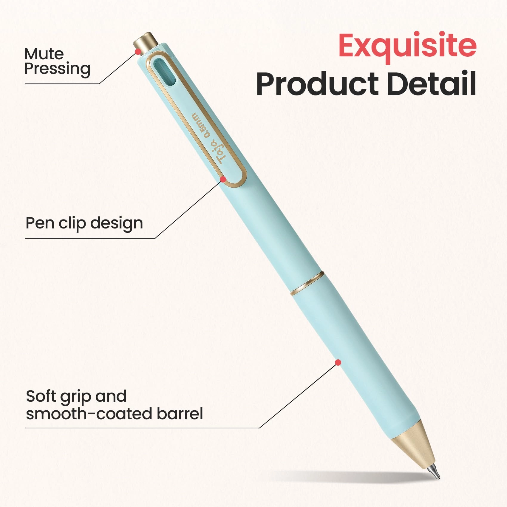 Gel Pens - 6 Pcs 0.5mm