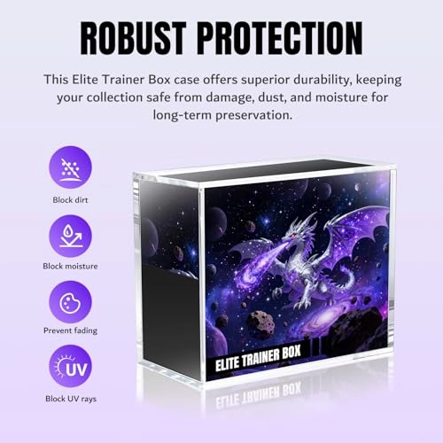 Acrylic Display Case Protector - 5mm Thick Magnetic ETB Case UV Protection